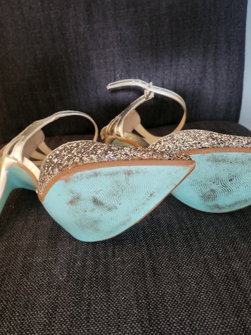 Betsey Johnson size 8 Glittery Avery  Heels - Picture 5 of 5